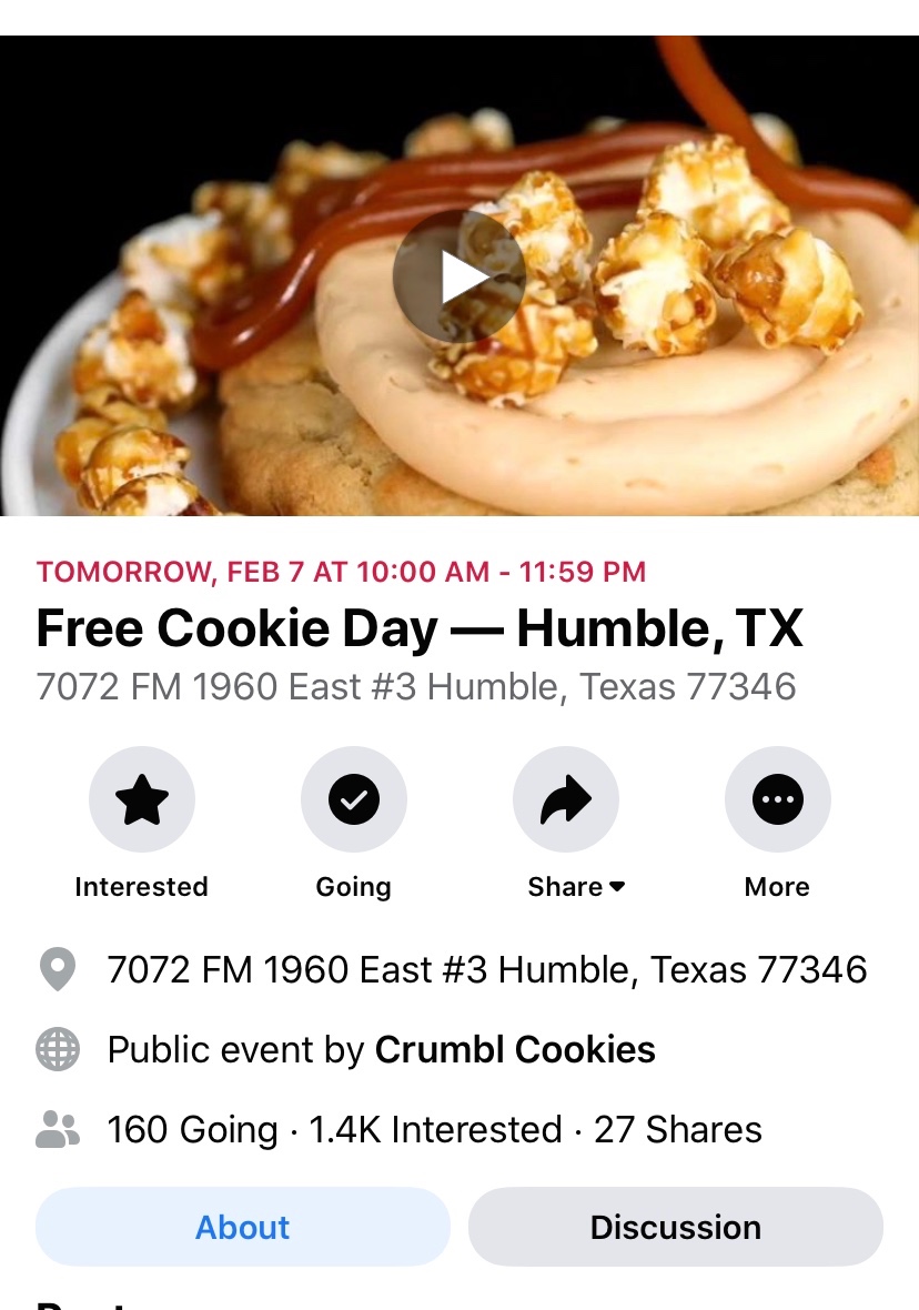 Crumbl free cookie day tomorrow