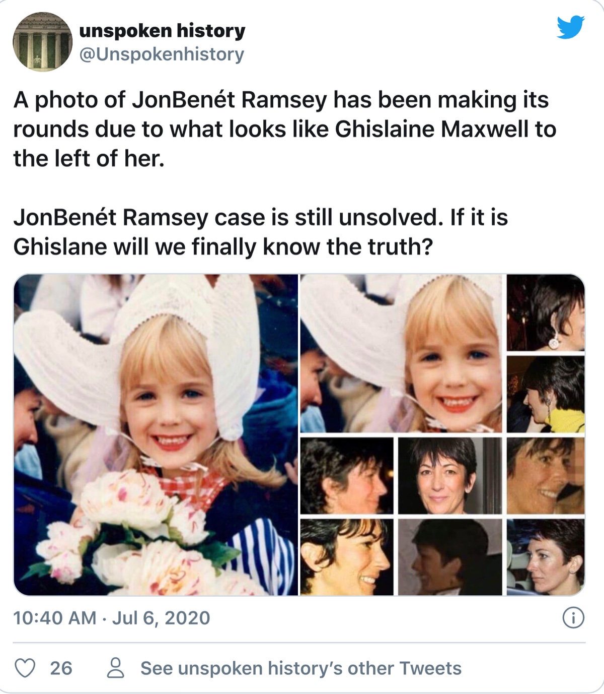 JonBen t Ramsey and Madeleine McCann